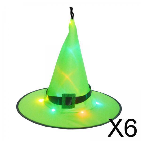 De Halloween 6xLED, Decoración Colgante Para Exteriores, Disfraz De Fiesta, Verde 6 piezas