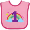 thumbnail image 3 of Inktastic 1st Birthday Rainbow Girls Baby Bib, 3 of 4