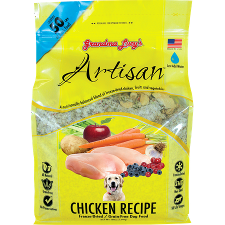 Grandma Lucy's Artisan Grain-Free Chicken Freeze Dried Dog Food, 10