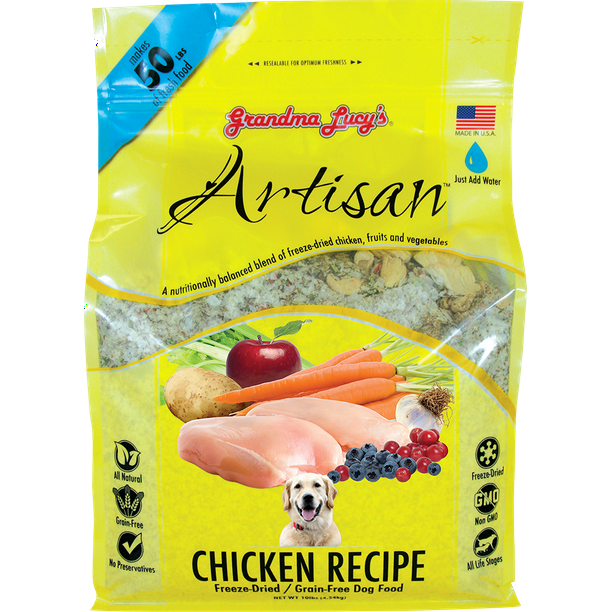 Grandma Lucy's Artisan GrainFree Chicken Freeze Dried Dog Food, 10 Lb