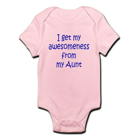 CafePress - I Get My Awesomeness From My Aunt Body Suit - Baby Light (Best Baby Gifts From Aunt)