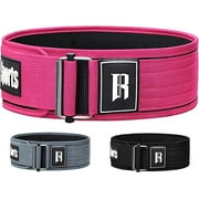 RIMSports Nylon Weight Lifting Belt for Workout Gym Squat and Deadlift, Pink S