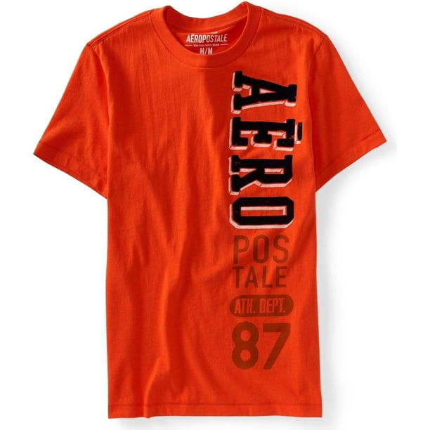 Camiseta gráfica Aeropostale Hombre Fieltro vertical Naranja Extra pequeña