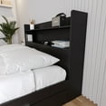 thumbnail image 4 of Nexera Hunter Queen Size Bookcase Headboard, Black, 4 of 6
