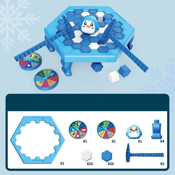 QIPOPIQ Clearance Early Development Toys Penguin Ice Green Strike Breaker Children's Interactive Puzzle Toys Parent Child Birthday Gift Large Board Game Face