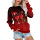 thumbnail image 3 of Gibobby Sudaderas Navideñas para Mujeres Sudadera de Navidad para mujer, divertido árbol de Navidad, camión, gráfico, cuello redondo, moda, ajuste holgado(Rojo,G), 3 of 5