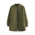 thumbnail image 2 of Jinhomg Plus Size Womens Puffer Coats Casual Loose Full Zip Down Jacket Fall Winter Warm Cozy Mid Length Long Sleeve Outerwear with Pockets Army Green XXXL, 2 of 4