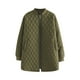 thumbnail image 1 of Parkas de manga larga para mujer, abrigo cálido con bolsillo, chaqueta larga con cuello vuelto, abrigo de invierno de plumón para mujer, 1 of 3