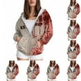 thumbnail image 6 of adviicd Women's Zip-Up Halloween Hoodie with Blood Stain Print - Pockets & Cozy Fleece Jacket (Black, M), 6 of 9