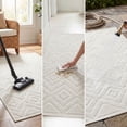 thumbnail image 6 of Nourison Versatile Diamond Geometric Flatweave Indoor Outdoor Round Rug Ivory White 4' x 4', 6 of 11