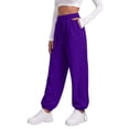 thumbnail image 6 of LIZUOJUN Wide Leg Sweatpants for Women High Waisted Baggy Casual Drawstring Lounge Pants with Pockets for Fall Winter M, 6 of 9
