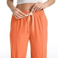 thumbnail image 6 of Tittly Baggy Pants Lounge Pants Women Teen Girls Bottom Sweatpants Baggy High Waist Elastic Jogger Pants Drawstring Athletic Pants Y2K Preppy Pants Sweatpants Women Womens Pants Orange L, 6 of 7