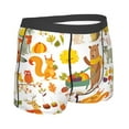 thumbnail image 3 of Kll Autumn Forest Animals Men'S Cotton Boxer Briefs Underwear-Small, 3 of 9