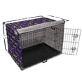 thumbnail image 6 of Dragonfly Dog Crate Cover, Hand Drawn Winged Bugs Repeated Pattern Modern Design Contrast, Easy to Use Pet Kennel Cover Small Dogs Puppies Kittens, 7 Sizes, Quartz Blue Violet and Green, by Ambesonne, 6 of 6