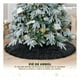 thumbnail image 2 of Pie de Arbol de Navidad Afelpado, Falda para Árbol Tipo Piel Artificial Esquimal (Negro, Mediano), 2 of 6