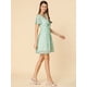 thumbnail image 4 of Vestido de Gasa Allegra K con cuello En V y Manga con Volantes Florales para Mujer Verde claro L, 4 of 6