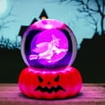 thumbnail image 5 of Crystal Ball with Pumpkin Stand, Halloween Witch Skeleton Ghost Glass Ball Decor Night Light for Office Home Decor Halloween Gifts, 5 of 5