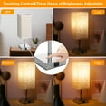 thumbnail image 4 of Neoglint Bedside Table Lamp Set of 2, Touch Control Nightstand Lamp with USB A+C Charging Ports, 3-Way Dimmable lamps with Linen Fabric Shade for Bedroom Living Room, 4 of 8