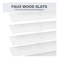 thumbnail image 4 of Cordless, 2 Inch Faux Wood Blind, 40" Wide x " Long, Window Blinds, Blinds & Shades, Blinds for Indoor Windows, Smooth, Bright White - 40" x ",Bright White, 4 of 6