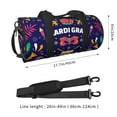 thumbnail image 4 of Gaeub Happy Mardi Gras Lightweight Travel Cylinder Bag Gym Tote Bag Sports Training Duffle Bag with Pockets and Straps, 4 of 8
