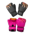thumbnail image 1 of Guantes de boxeo Cola 2 pares cuero PU rosa y negro, 1 of 8