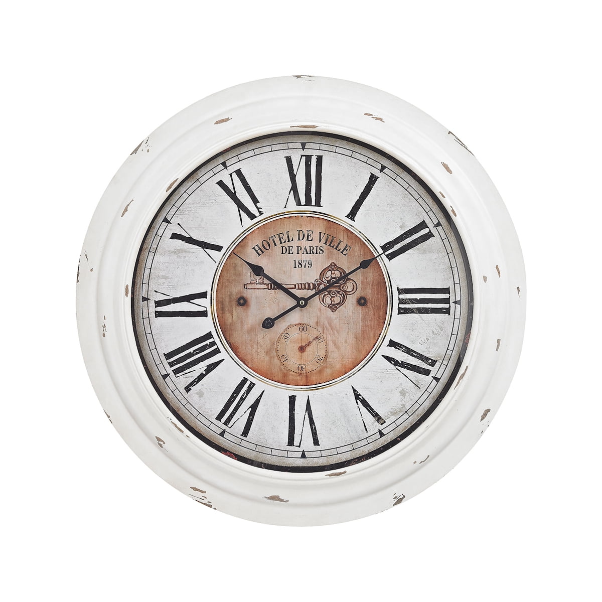 Theodore Wall Clock In Antique White Walmartcom Walmartcom