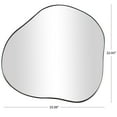 thumbnail image 3 of CosmoLiving by Cosmopolitan 23" x 22" Black Wavy Abstract Wall Mirror, 3 of 9