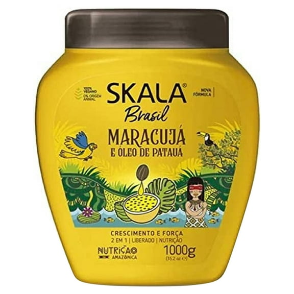 SKALA - Brasil - Creme de Tratamento 2 em 1 Maracuja e Oleo De Pataua 1 Kg - (Passion Fruit & Pataua Oil 2 in 1 Treatment Cream Net 35.27 Oz)