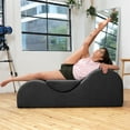thumbnail image 4 of Avana Luvu Lounger - Elegant Chaise Lounge Chair for Yoga, Exercise, Stretching, Massage and More - High Density Foam Core, Black, 4 of 6