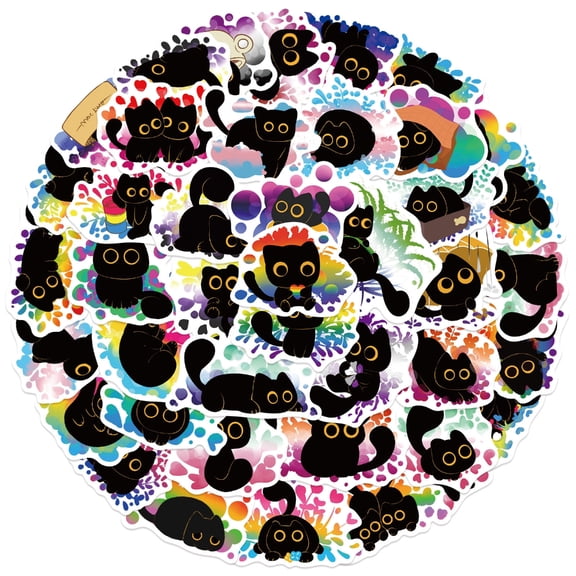 50Pcs Kitten Sticker Aesthetic Decals for , Scrapbook Journal, Water Bottle & Laptop Reward