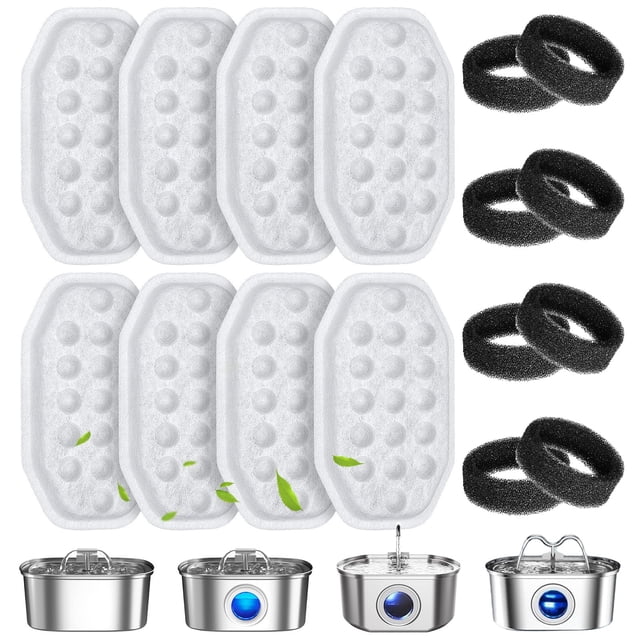 Filtros de repuesto para fuentes de agua Cat de acero inoxidable de 3,2 litros