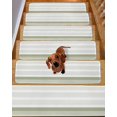 thumbnail image 2 of Stair Treads for Wooden Steps,Sage Green Stripe Peel and Stick Stair Treads with Adhesive,Modern Rustic Horizontal Green Striped Non Slip Indoor Stairs Runner Rugs Mats for Elders Dogs 8"x30" 15PCS, 2 of 7