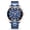 Blue rose shell blue ribbon, variant on Men's three-eye six-pin calendar waterproof quartz