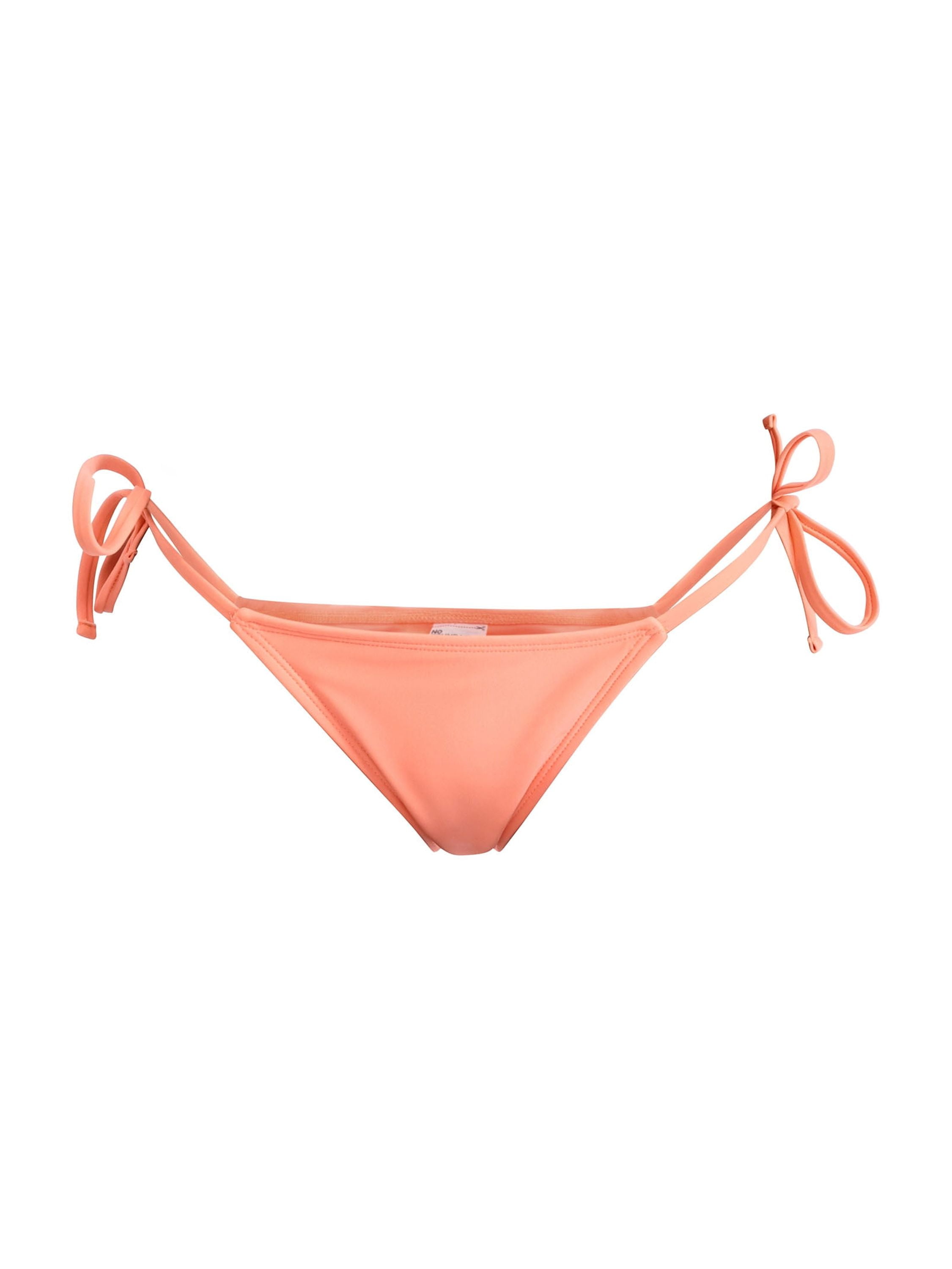 No Boundaries Women's Low Waist Cheeky Bikini Bottoms with Side Ties, Sizes XXS-XXL
