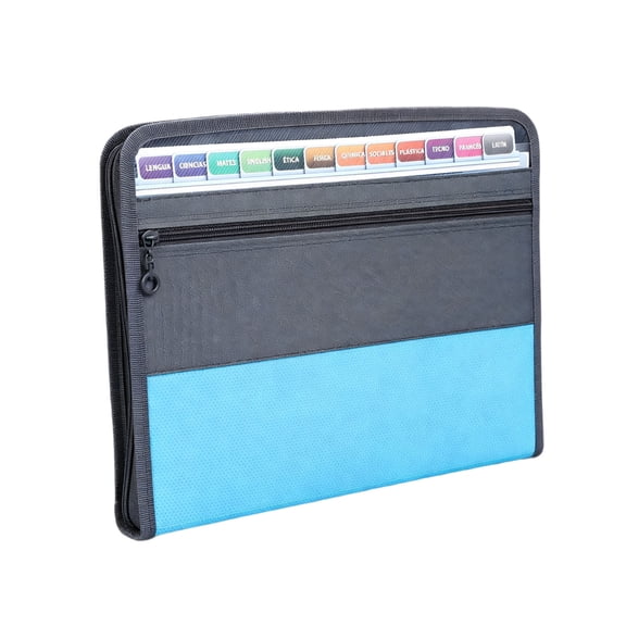 Accordion File Organizer With Zipper, 12 Pocket Expanding File Folder, With Front Pencil Pouch, Portable Monthly Paper Bill Tax Receipt Organizer, Letter Size, Office Supplies