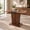 57.09inch-Walnut Color, variant on Wohh Modern Extendable Dining Table 43.31 to 57.09 Inch Rectangular Kitchen Table Space Saving for Small Apartment Breakfast Nook