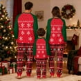 thumbnail image 4 of Busydd Family Pajamas Matching Sets Trendy Casual Print Christmas Pajamas Loungewear Round Neck Long Sleeve Tops and Pants Matching Christmas Pajamas for Family, 4 of 5
