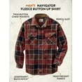 thumbnail image 7 of Legendary Whitetails Men's Navigator Fleece Button Up Long Sleeve Plaid Clothing for Men, Casual Heavyweight Warm Flannel, 7 of 7