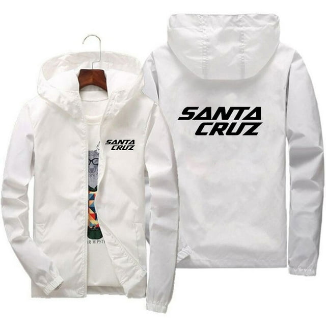 Men's Jacket Spring and Autumn Fashion Santa Cruz Print Slim Top Casual Baseball Pilot Zip 2024