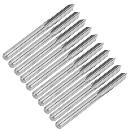 

10pcs Router Bit Engraving Router Bit Reliable 3.175mm Router Bit Carving Router Bit For Industrial Supplies 60 X 0.3mm