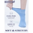 thumbnail image 5 of Hugh Ugoli Bamboo Ankle Loose Fit Diabetic Socks for Women, 3 Pairs, Blue, Shoe Size: 10-12, 5 of 6