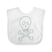 Inktastic Skull and Crossbones Boys or Girls Baby Bib