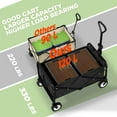 thumbnail image 4 of PINDEE 38 Inch Collapsible Wagon Cart Large Capacity 330 LBS Heavy Duty Folding Garden Utility Cart with Wheels for Beach Camping.Black, 4 of 9