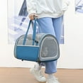 thumbnail image 6 of Foldable Pet Cats Carrier for Small Medium Pet Carriers up To15lbs, Soft- Sided Puppy Cat Bag Portable Travel Cat Bag,18x10x10 In,Light blue, 6 of 6