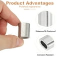 thumbnail image 3 of Uxcell Wire Rope Stop Sleeve, 304 Stainless Steel Cable Wire Rope Crimping Loops for Various Applications 1/4"(6mm), 3 of 7