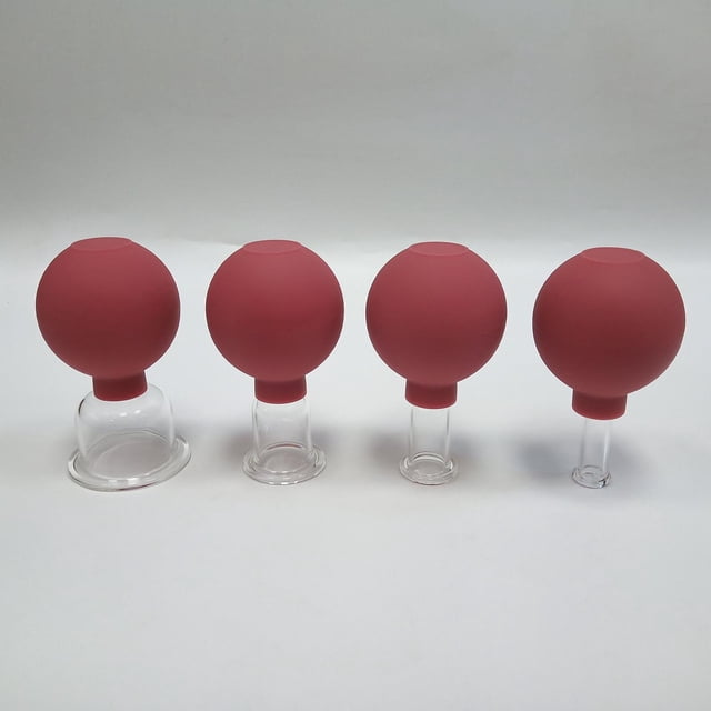 Ventosas de terapia china shamjiam con Ventosas para Cuerpo Pierna rojo