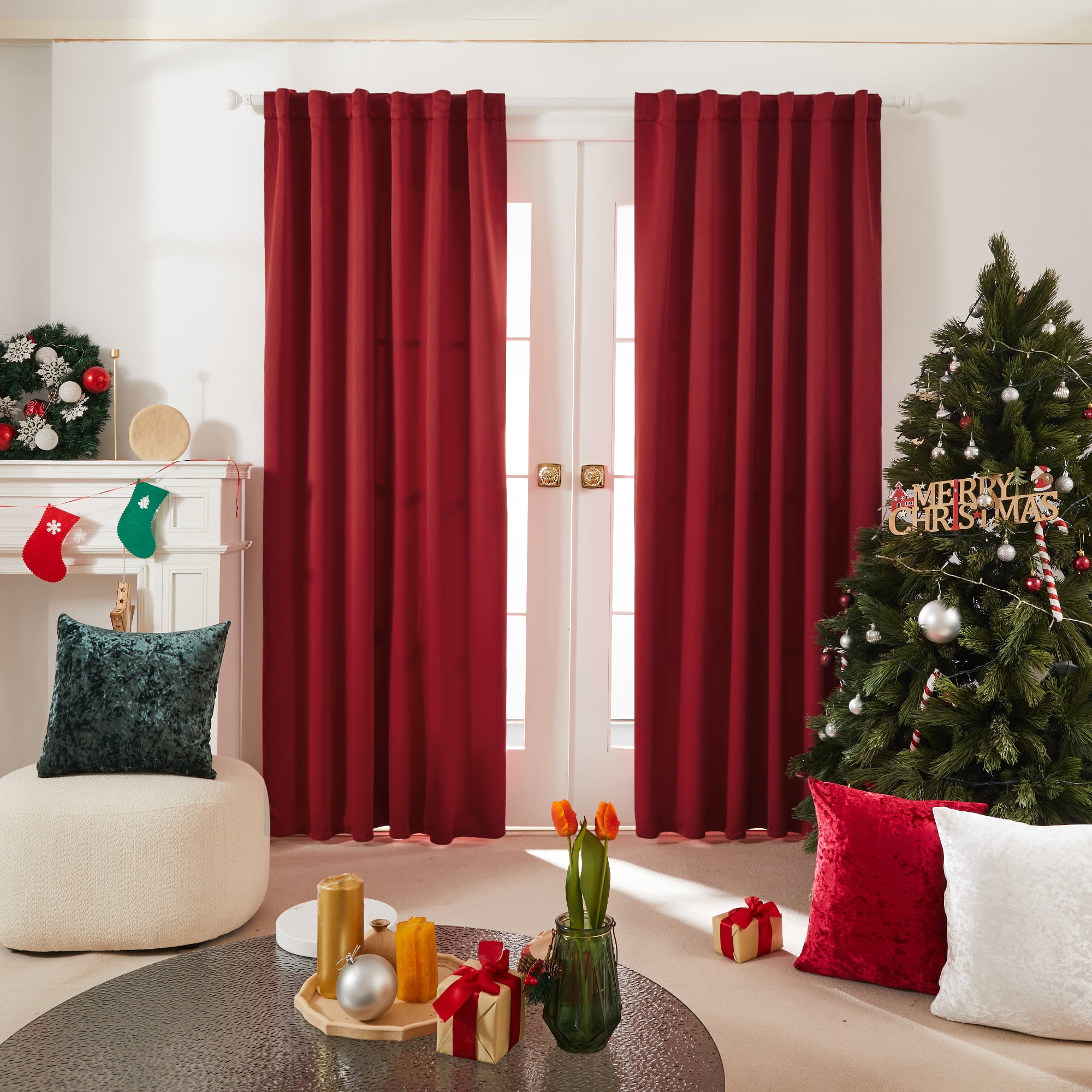 52x84 Deconovo Decorative Rod Pocket Sheer Window Curtains for Kids Room Dark Grey