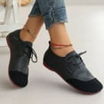 thumbnail image 3 of Vintage Mary Jane Flats for Women 2025 Spring Retro Suede Lace up Closed Wide Toe Casual Dress Shoes, 3 of 7