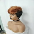 thumbnail image 4 of MesaSe Short Synthetic Wig Short Brown Black Two-color Wig Short Elven Haircut Wig Suitable For Women, 4 of 5