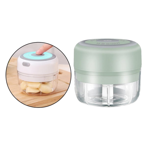 Mini cortadora de eléctrica, procesador de picador de alimentos portátil inalámbrico para Cocina RV, Camping Picnic 100ml verde Soledad Cortador de ajo eléctrico